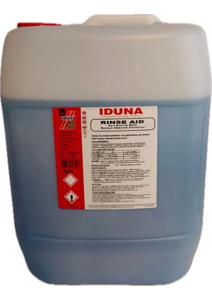 Rinse Aid Sert Sularda Etkili Bulaşık Makinası Parlatıcısı 20L