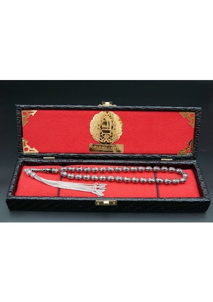 Siyah İnci Oltutaşı Badem Kesim Nakış Işlemeli Oltu Taşı Tesbih ST000154 modelleri