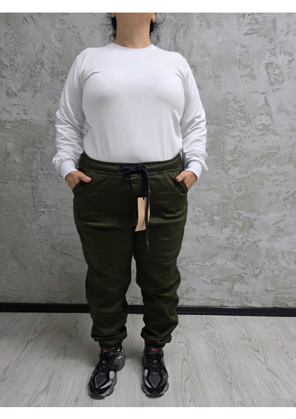 BYN-15000-BATTAL Beden Bayan Lastikli Pantolon