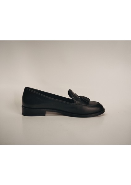 Kadın Hakiki Deri Siyah Ayakkabı