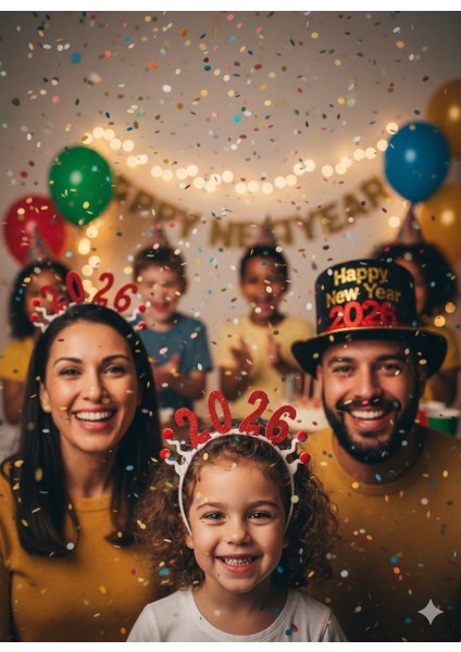 Yılbaşı Taç 2 Adet -2026YILBAŞI Tacı -Taç - Çoçuk Vebüyükleri Için Uygun modelleri