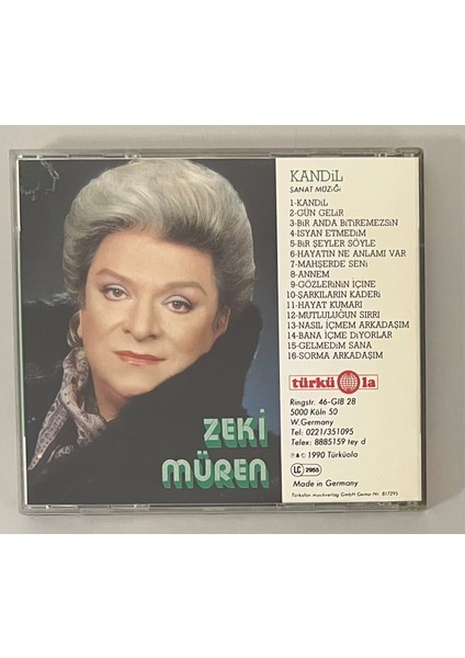Zeki Müren Kandil CD (Orijinal 1991 Dönem Türküola 8053 Alman Baskı Cd) modelleri