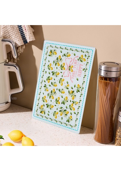 Limone Cam Kesme Tahtası 20X30 cm