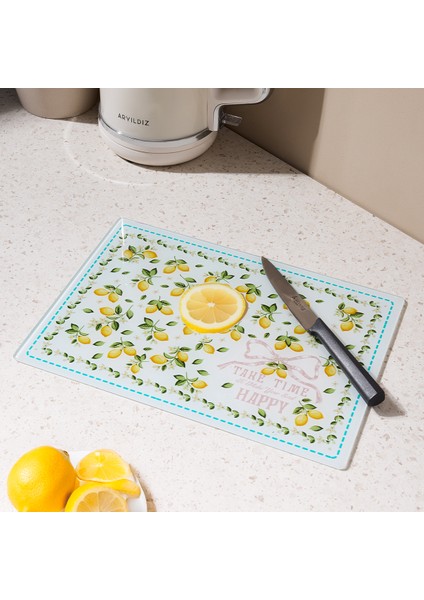 Limone Cam Kesme Tahtası 20X30 cm fiyatları