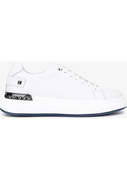 Erkek Hakiki Deri Beyaz Casual Ayakkabı 698 1225-7 Erk Ayk SK25-26 Beyaz Dr