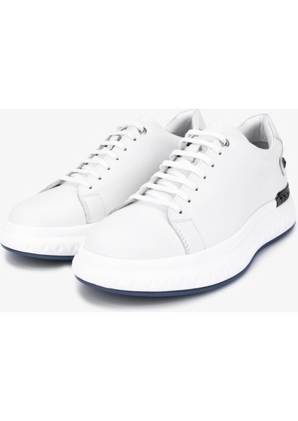 Erkek Hakiki Deri Beyaz Casual Ayakkabı 698 1225-7 Erk Ayk SK25-26 Beyaz Dr fırsatları
