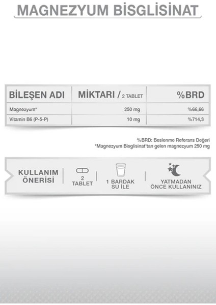 Magnesium Plus Bisglisinat 30 Tablet 2 Adet modelleri