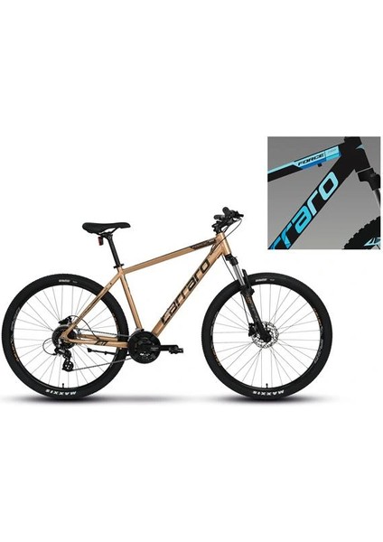 Force 950 Erkek Dağ Bisikleti 520H Hd 29 Jant 24 Vites Mat Siyah Mavi Açık Mavi Gümüş