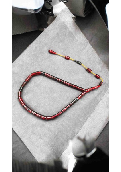 Full Kesme Model Ateş'i Kehribar Tesbih (Bilek Boy)