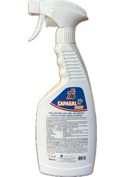 Capasal 1000 Gıda Sektörü Için Ağır Yağ Sökücü Fırın ve Fritöz Temizlik Ürünü 1l