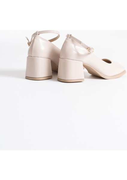 Sansa Bej Rugan Kadın Topuklu Ayakkabı modelleri