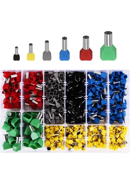 780 Adet Çift Bağcıklı Ferül Teminatör Kiti Elektriksel Sıkma Çift Girişli Kablo Ucu Tel Terminal Konnektörü (Yurt Dışından) modelleri