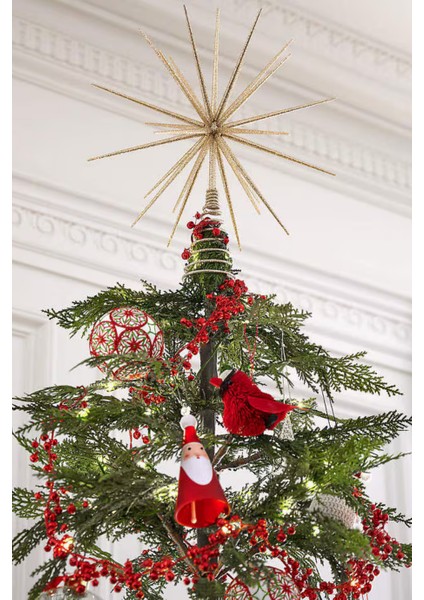 Glitter Gold 3D Star Tree Topper Altın Yılbaşı Ağaç Süsü modelleri