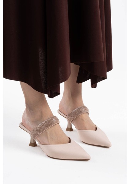 Nina Topuklu Bej Kadın Terlik indirimleri