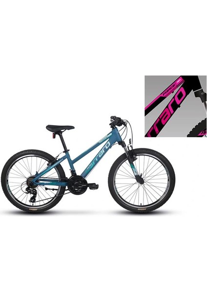 Force 401 Kadın Dağ Bisikleti 325H V 24 Jant 21 Vites Mat Siyah Fuşya Beyaz