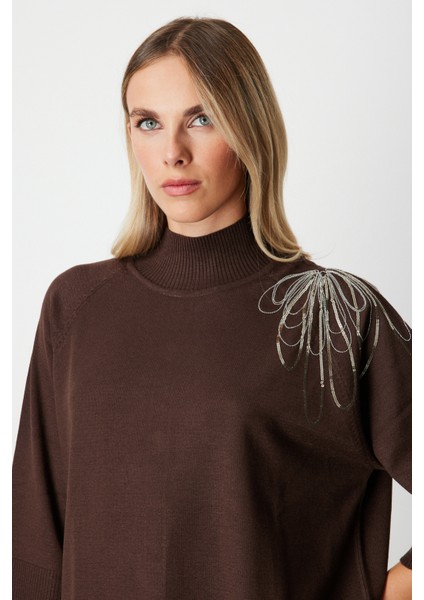 Oversize 3/4 Kol Minimalist Kadın Kazak - Günlük Şıklık modelleri