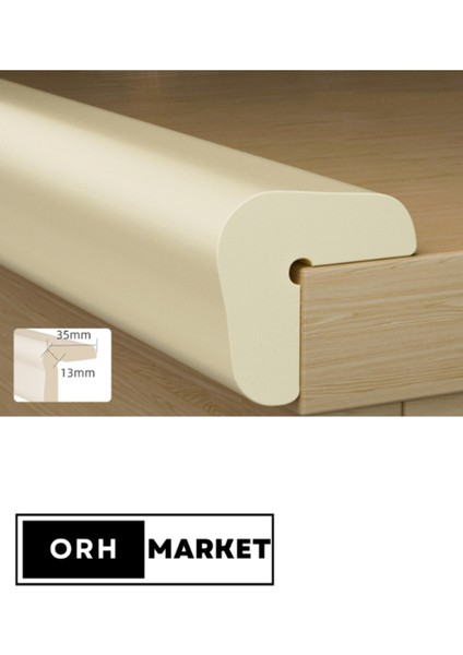 Krem Kalın Kauçuk Kenar Koruyucu 2m – Bebek & Çocuk Güvenlik Bandı, Masa & Sehpa Için, 3m Bantlı modelleri