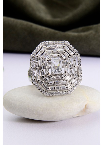 925 Ayar Gümüş Mega Baget Yüzük fiyatları