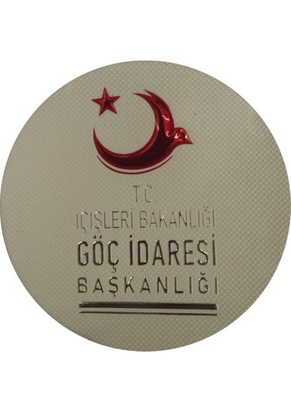 Türkiye Cumhuriyeti Göç Idaresi Başkanlığı 3D Silikon Arma Patch Peç 7×7 cm Cırt