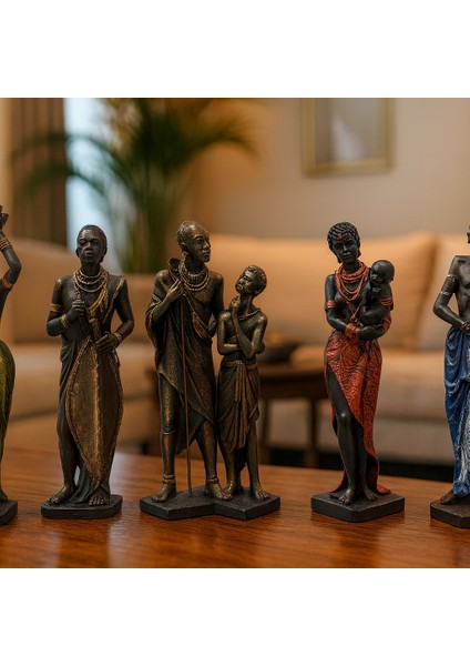 Dekoratif 5'li Afrikalı Set fırsatları