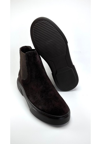 Premium Kalite Hakiki Deri Erkek Chelsea Kışlık Bot -Ultra Konfor Eva Taban fırsatları