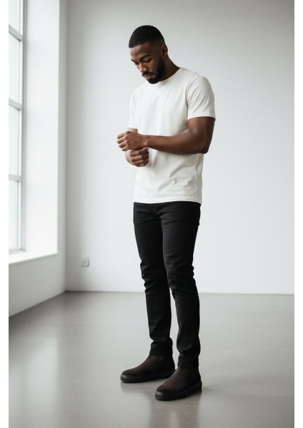 Premium Kalite Hakiki Deri Erkek Chelsea Kışlık Bot -Ultra Konfor Eva Taban