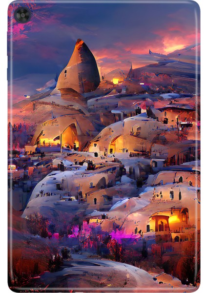 Huawei Matepad T10S-4 10.1" Kılıf Tablet Için Desenli Silikon Kapak - Kapadokya Çizim