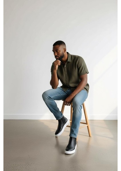 Premium Kalite Hakiki Deri Erkek Chelsea Kışlık Bot -Ultra Konfor Eva Taban