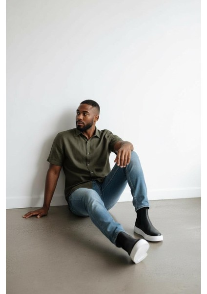 Premium Kalite Hakiki Deri Erkek Chelsea Kışlık Bot -Ultra Konfor Eva Taban