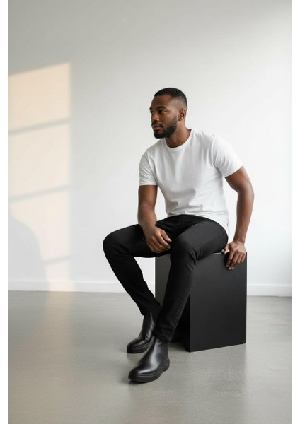 Premium Kalite Hakiki Deri Erkek Chelsea Kışlık Bot -Ultra Konfor Eva Taban