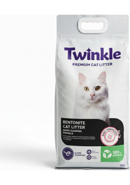 Bentonit Kedi Kumu Bebek Pudralı 10 Lt – Süper Topaklanma • Maksimum Koku Kontrolü