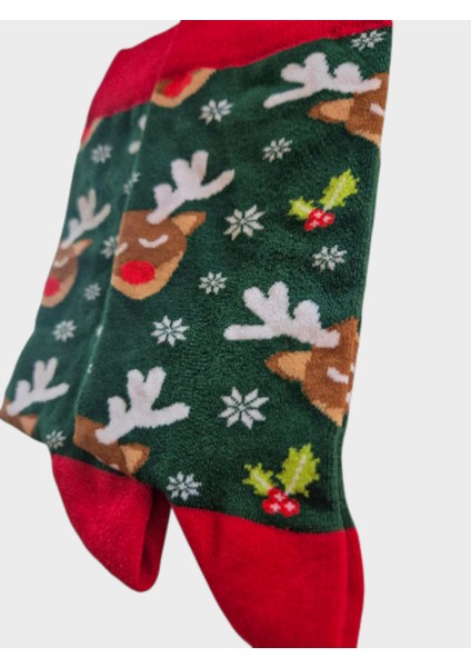 Yılbaşı Temalı - Desenli - Unısex Soket Çorap