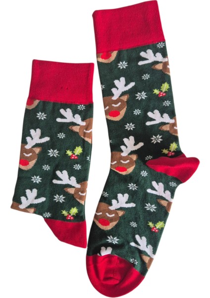 Yılbaşı Temalı - Desenli - Unısex Soket Çorap
