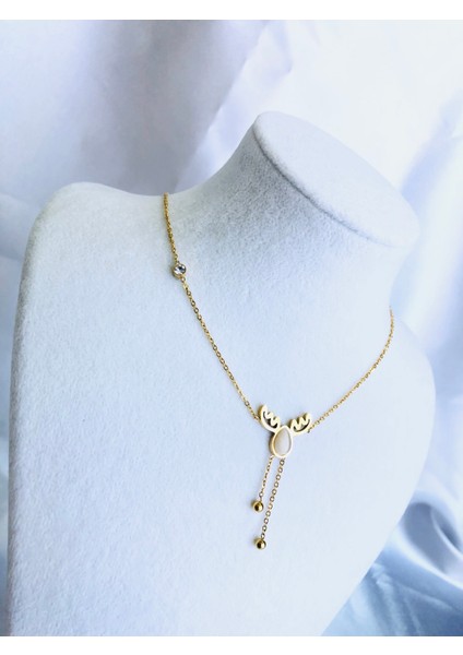 Geyik Figürlü Çelik Kolye fırsatları