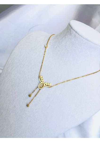 Geyik Figürlü Çelik Kolye indirimleri