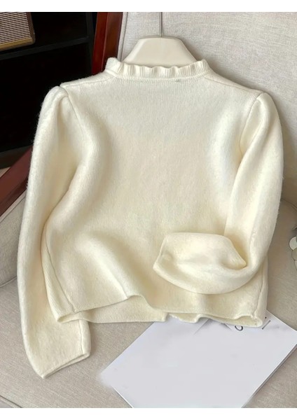 Kadın Incili Yumuşak Dokulu Triko Hırka modelleri