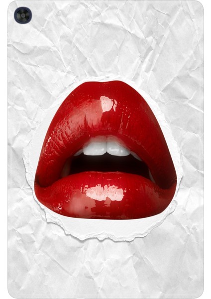 Huawei Matepad T10S-4 10.1" Kılıf Tablet Için Desenli Silikon Kapak - Kırmızı Ruj