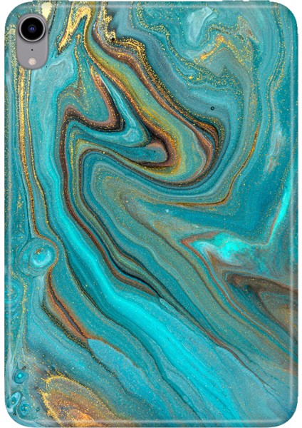 iPad Mini 6.nesil 8.3" Kılıf Tablet Için Desenli Silikon Kapak - Liquid Mermer