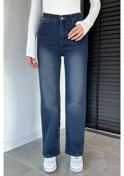 Kadın Yüksek Bel Palazzo Jean Kot Pantolon P-00019045 fiyatları