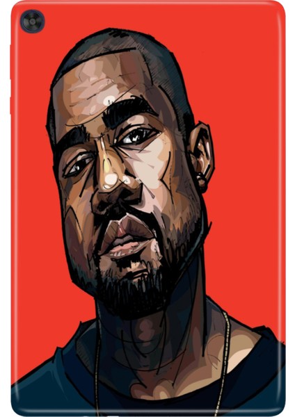 Huawei Matepad T10S-4 10.1" Kılıf Tablet Için Desenli Silikon Kapak - Kanye