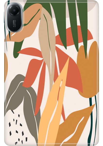 Xiaomi Redmi Pad 2 11" Kılıf Tablet Için Desenli Silikon Kapak - Minimal Bitkiler