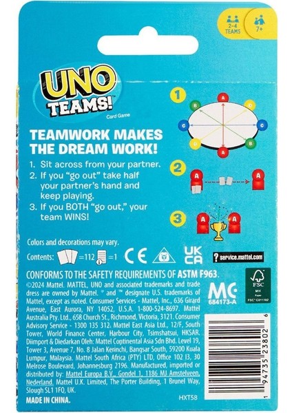 HXT58 Uno Teams Kartlar indirimleri