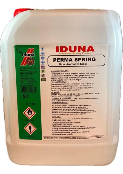 Perma Spring Hava Aromatize Edici ve Çamaşır Parfümü - Bahar Kokulu 5l