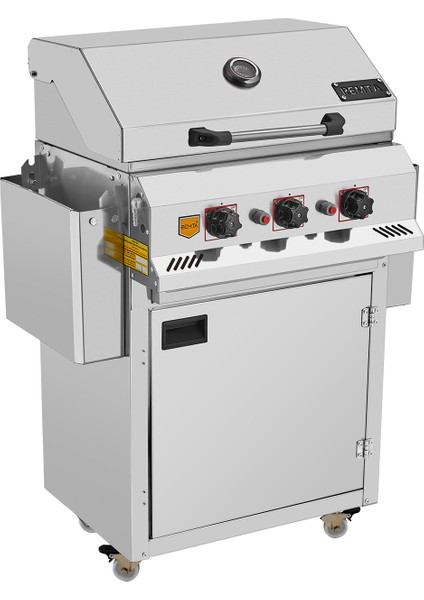 Tüplü (Lpg) Profesyonel Bahçe Balok Tipi Döküm Barbekü - R134 modelleri