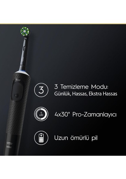 D103 Vitality Pro Şarjlı Elektrikli Diş Fırçası - Sensitive Clean, Yumuşak Uçlu 4'lü Yedek Başlık modelleri