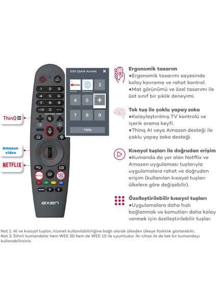AX55QMN252 55" 139 Ekran Uydu Alıcılı 4K Ultra HD webOS QLED TV fırsatları
