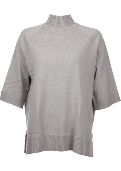 Oversize 3/4 Kol Minimalist Kadın Kazak - Günlük Şıklık