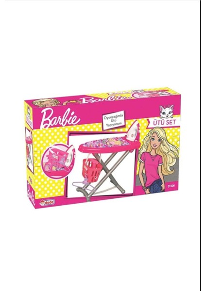 Barbie Evcilik Oyuncağı 3 Parça Ütü Seti – 2-7 Yaş Çocuklar için Renkli ve Eğlenceli Oyun Takımı indirimleri