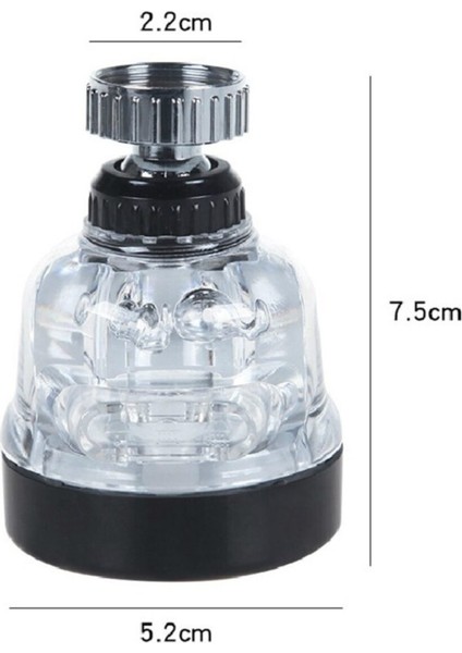 Su Tasarruflu 3 Fonksiyonlu Oynar Musluk Başlığı - Şeffaf (5361) fırsatları