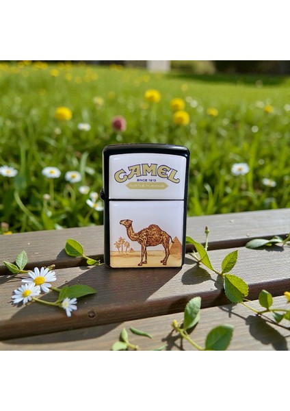 Benzinli Çakmak Camel Damla Baskı